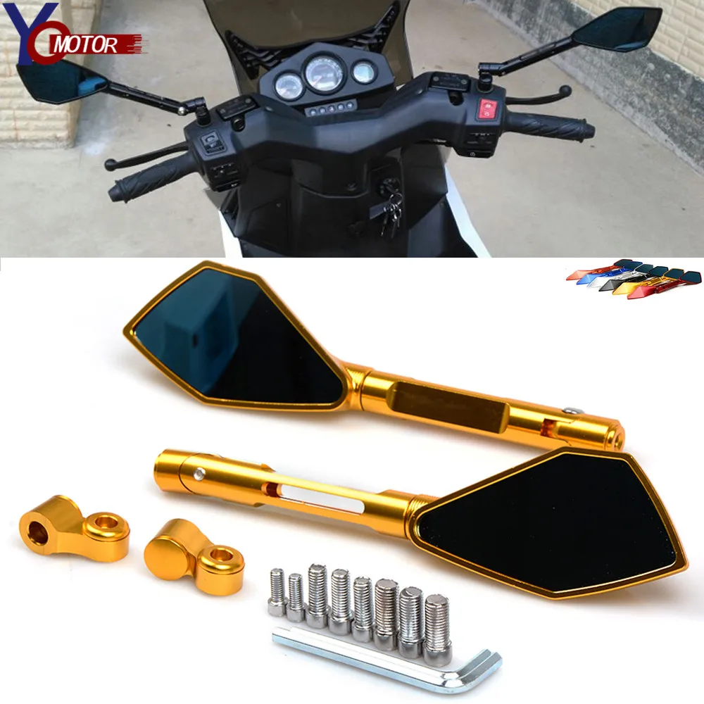

Motorcycle Side Mirror Aluminium Rearview FOR KAWASAKI Z1000 ZX10R ZX12R ZX6R/ZX636R NINJA 400 DUCATI HYPERMOTARD 939/StRada
