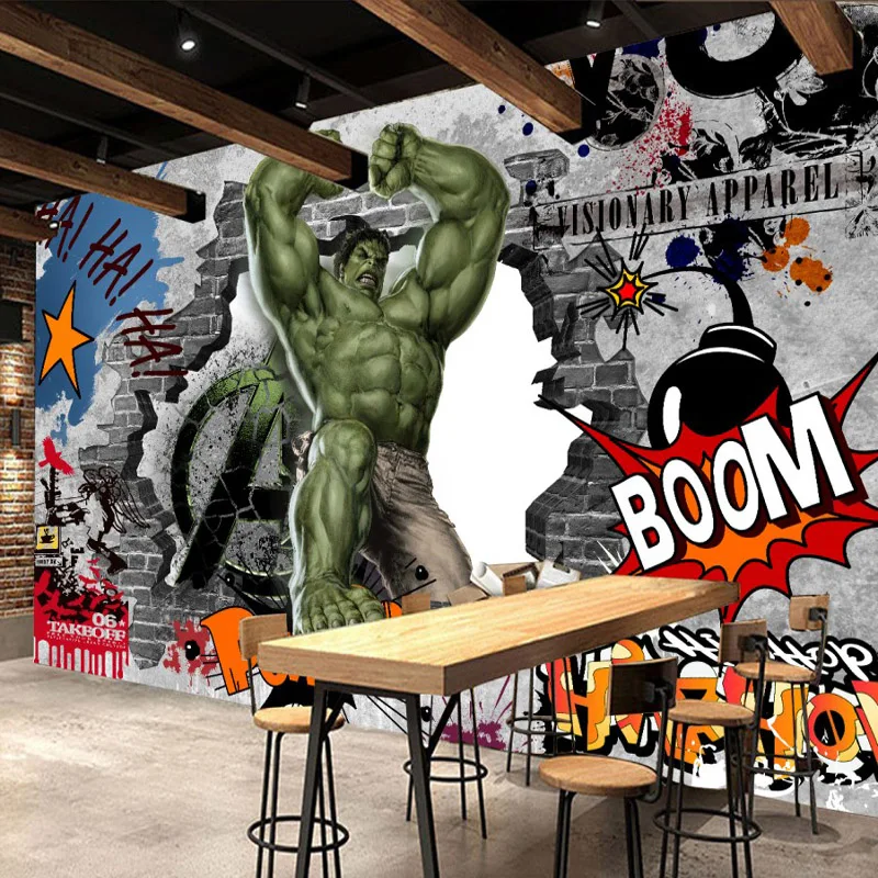 Avengers Photo Wallpaper Custom 3d Hulk Wallpaper Graffiti