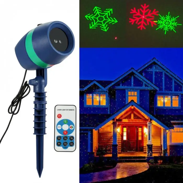 Сказочный светильник, проекционный наружный проектор, движущийся светильник для рождественской вечеринки, наружный садовый декор_ WK