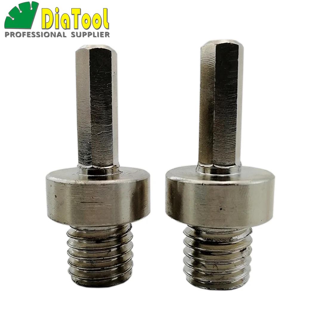 

DIATOOL 2pcs Adapter for 5/8"-11 Male thread to 3/8 Hexagon shank, 5/8"-11 Drill Core Bits Grinding Disc Connection Converter