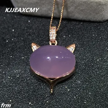 

KJJEAXCMY boutique jewelry, Natural chalcedony pendant 925 sterling silver mosaic hot money