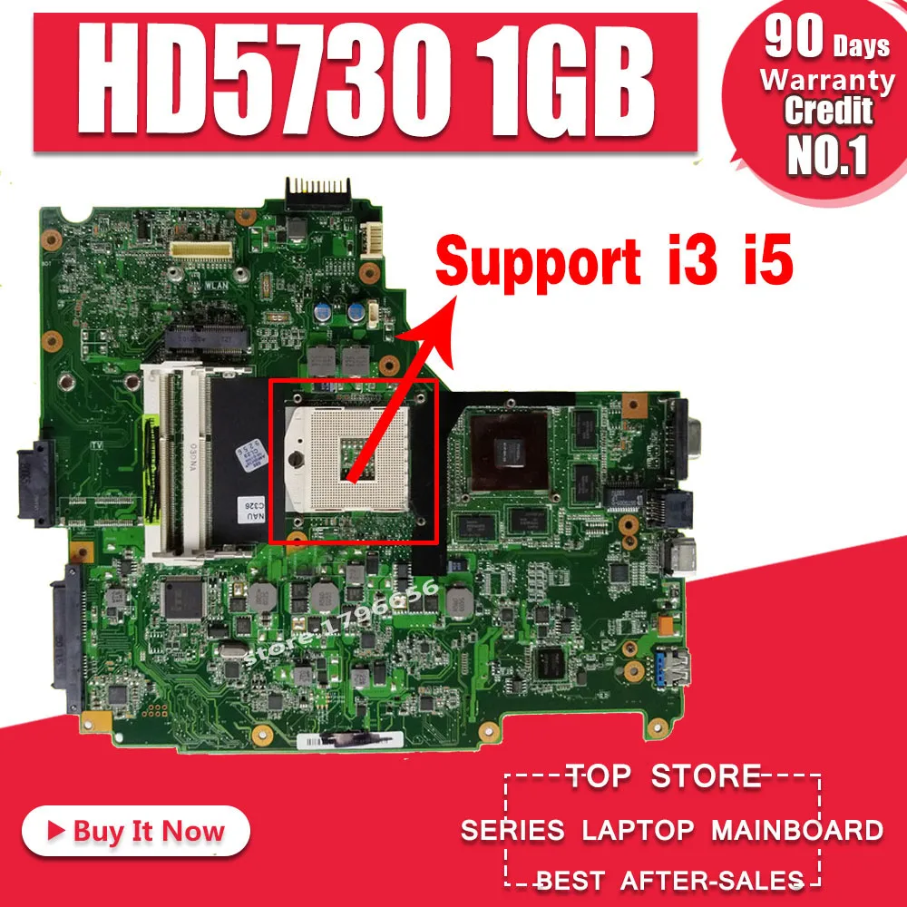 N61JV материнская плата REV: 2 0 1GB для For Asus N61J N61JQ N61JA ноутбука Тест 100% OK | Компьютеры и
