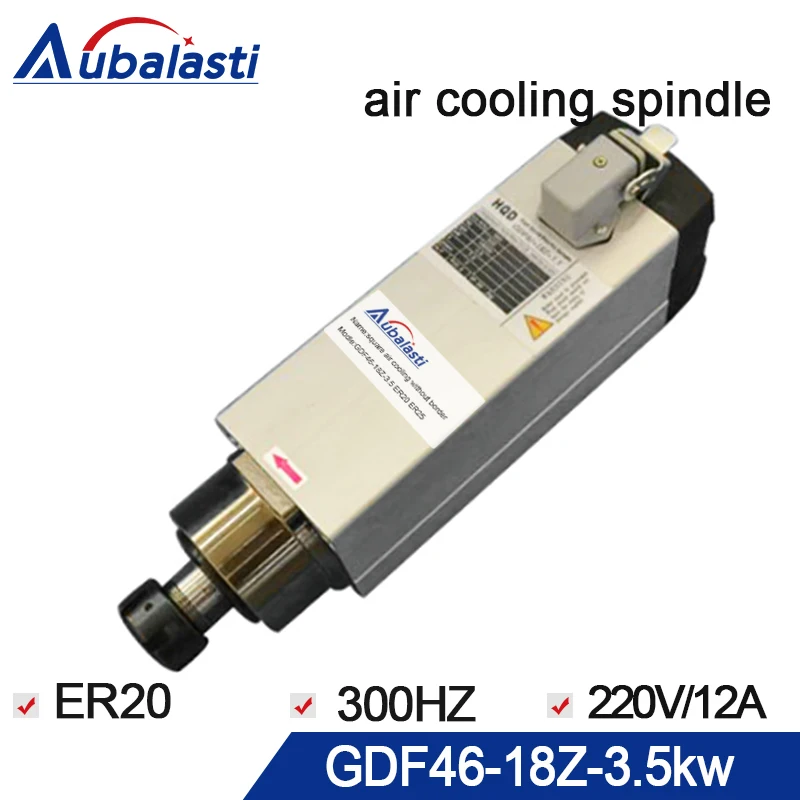 

cnc spindle 3.5KW air cooled spindle motor 220V 12A 300HZ collet ER25 ER20 18000RPM tool spindle For CNC milling router machine