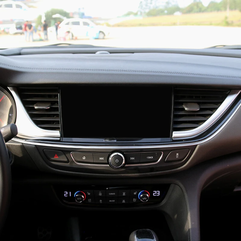 

For Opel Insignia 2017 2018 2019 car styling Stainless steel interior Central Air Condition outlet Vent frame Cover Trim