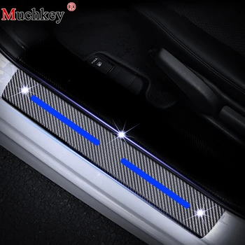 

For Dodge RAM Door Sill Plate Carbon Fiber car Scuff Sticker Door Sill Sticker Door Sill Decoration Scuff Plate Sticker