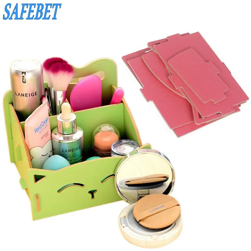 Творческий DIY мульти-functionaltable деревянная коробка для хранения Макияж Косметика