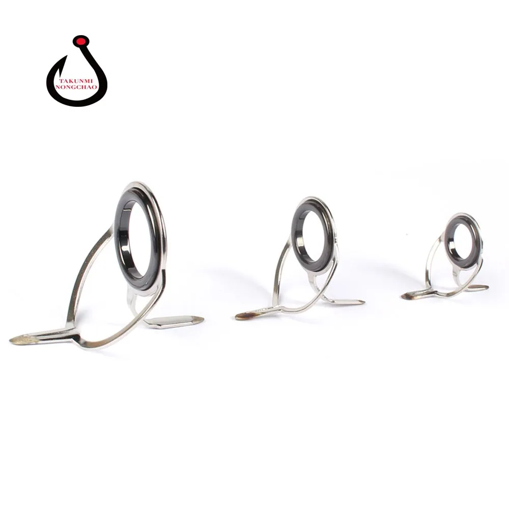 

5PCS Stainless Steel Ceramic Guide Rings Fishing Accessories DIY Fishing Rod Tips Line Rings for Repairing Rod ZG-43