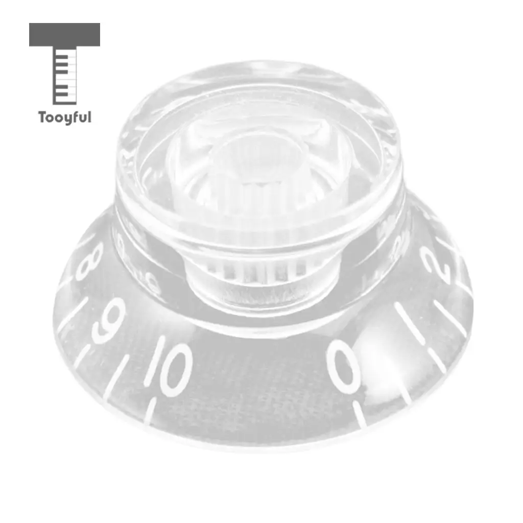 Tooyful 4pcs Acrylic Bell Speed Control Knobs Guitar Tone Volume Knobs for LP Electric Guitar Replacement Parts
