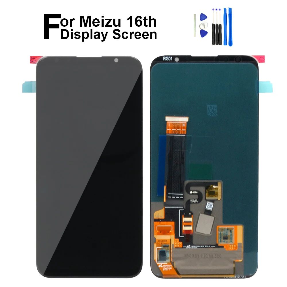 

For Meizu 16th LCD Display Touch Screen with Frame 6.0inch Screen for Meizu 16 16th Display LCD M882H M882Q Replacement Parts