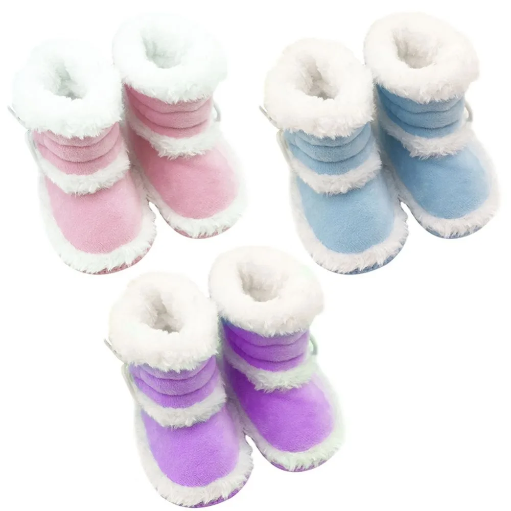 

0-18 Months Toddler Baby Winter Warm Booties Girls Boy Soft Sole Boots Crib Infant Shoes Prewalkers New