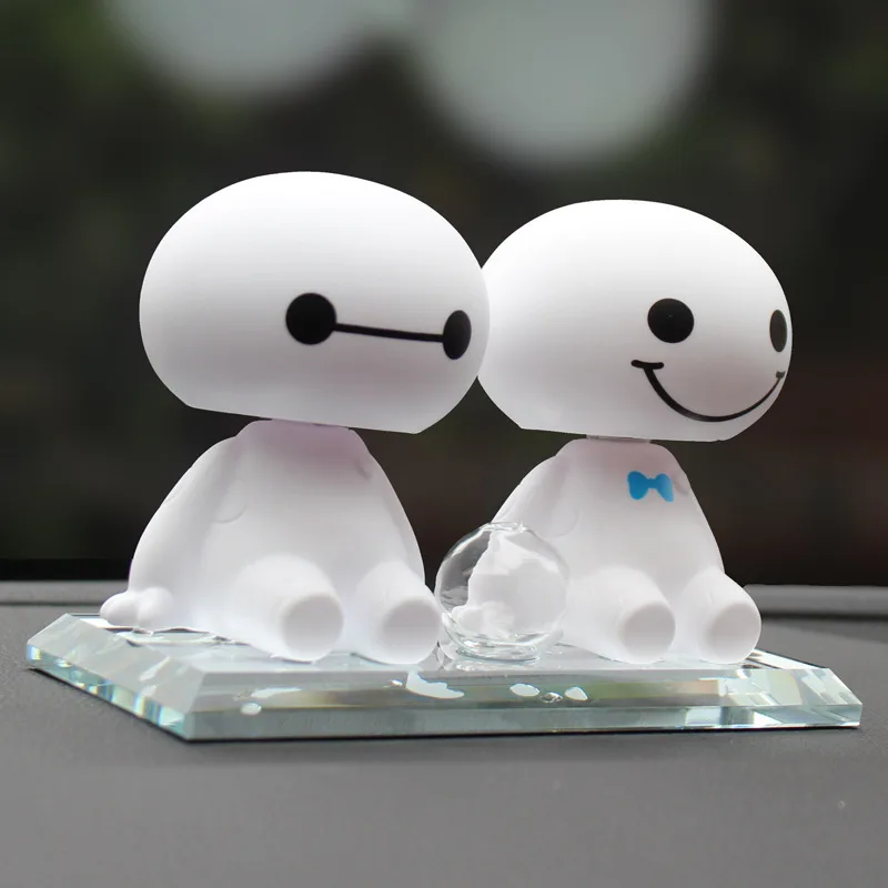 Baymax украшение автомобиля Экспрессия креативная милая кукла качающаяся голова украшение подарок ювелирные изделия Весенняя встряхившая голова кукла подарок игрушки