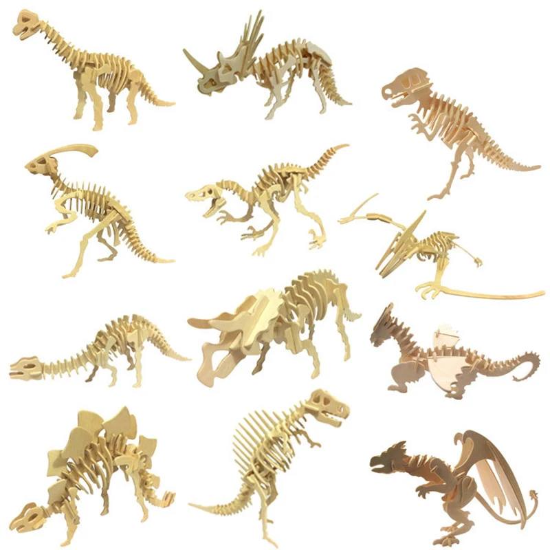 Diy Dinosaur Puzzle 3d Three 
