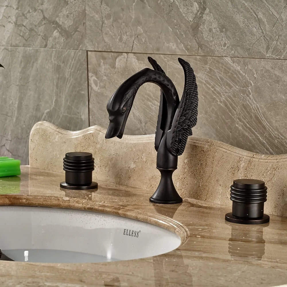 

Luxury Widespread Bathroom Basin Faucet Dual Handles Mixer Tap