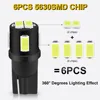 10Pcs T10 W5W Led Bulb 194 168 Car Interior Dome Reading Lamp License Plate Light Clearance 6000K White 12V Auto Led Bulb ► Photo 2/6