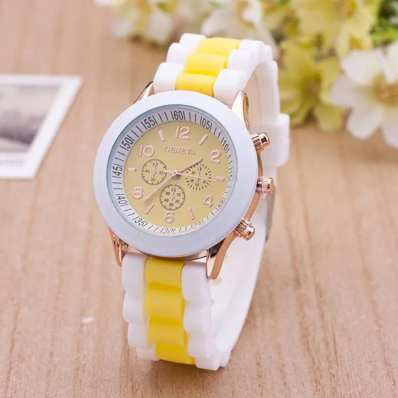

New Silicone Women Watches Casual Beautiful Simple Round Shape Analog Business Quartz Wristwatch for ladies