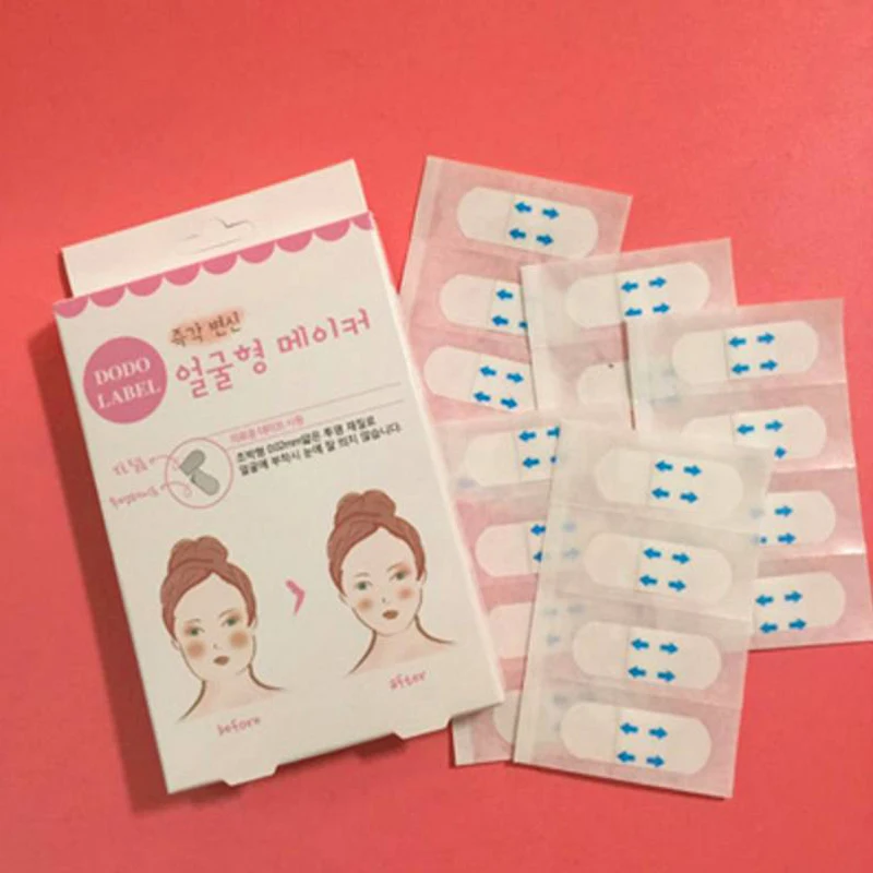 

40pcs Original Korean Face Lift Stickers Thin Artifact Invisible Sticker Face Slimming Chin Medical Tape Patches Face Lift Tools