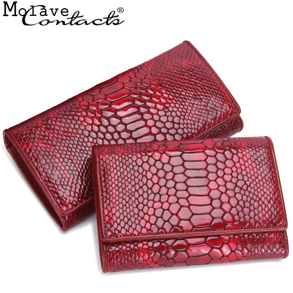 MOLAVE Portafogli Standard di брендовый дизайн Donne Del Cuoio Genuino Serpentina Borse Con Il Supporto Carta oct27|port designs|brand