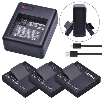 

Tectra 3PCS 1010mAh AZ13-1 AZ13 Repalcement Battery + USB Dual Charger for Xiaomi Yi XiaoYi Xiaomi yi 1 Action Camera Battery