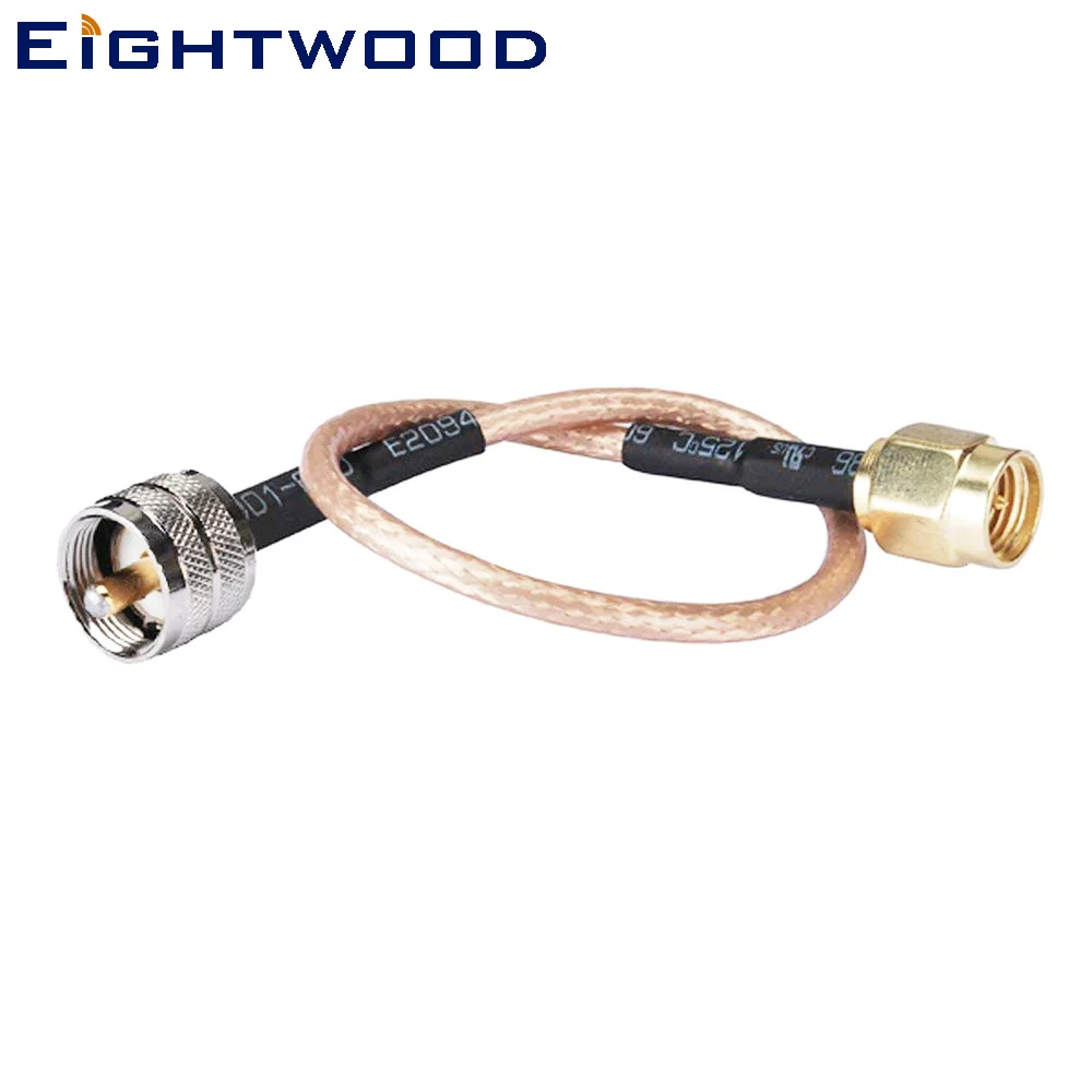 

Eightwood Custom RF coaxial Antenna External Cable SMA Male Plug Pin to UHF PL 259 Male Plug Pin 12" Pigtail Adapter RG 316 30cm