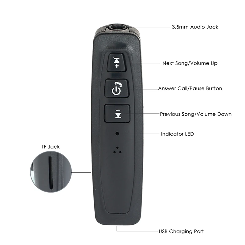 Bluetooth приемник 4 1 Aux 3 5 мм аудио беспроводной адаптер конвертер для наушников