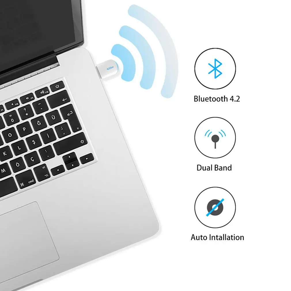 4505/5200/5250/5800 5G Портативный двухдиапазонный Мини WiFi приемник адаптер ключ Bluetooth
