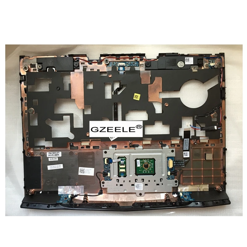 Novo para Dell Tampa do Descanso de Mãos Gzeele Alienware 14 Touchpad Assembléia Maiúsculas 3jv63 R1w3w Topcase Teclado Case Bezel M14x r1 r2 - Imagem 2