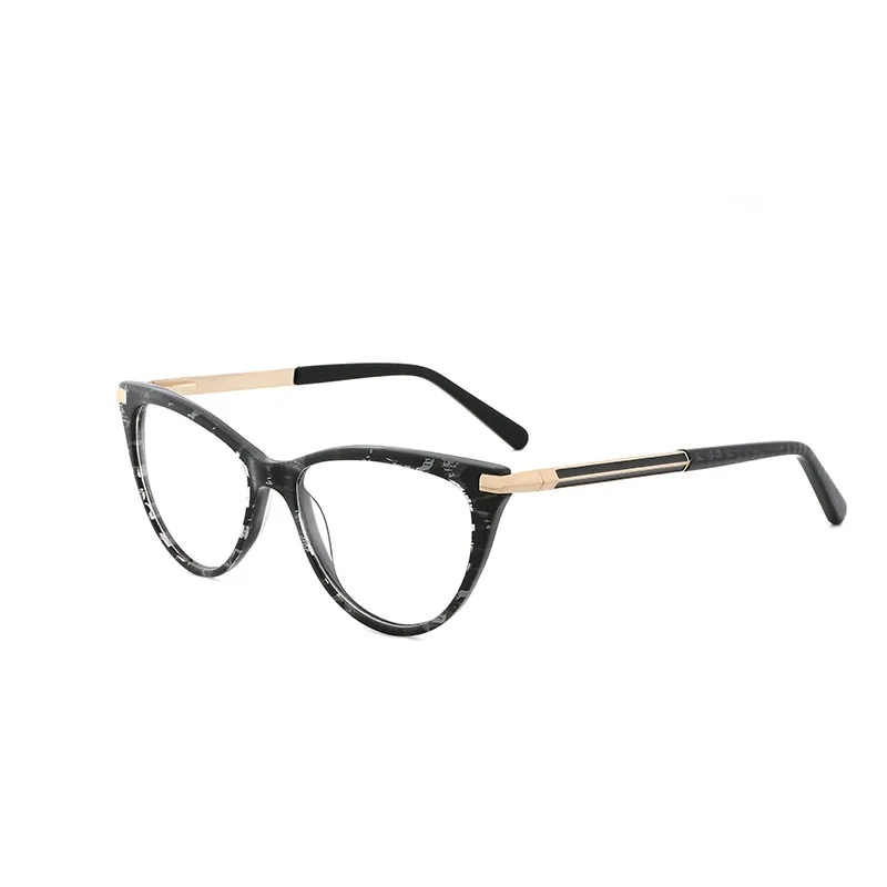 Acetate Glasses Frames Retro Optical Frame Women Cat Eye Prescription Eyeglasses Sexy Myopia Glasses Small Face Suitable Frame - Frame Color: C3