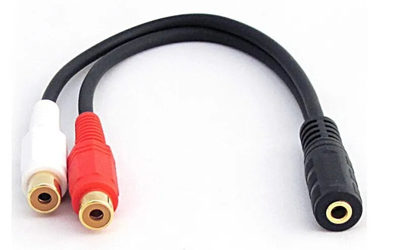 RCA Female Aux Adaptor Converter Pendek 