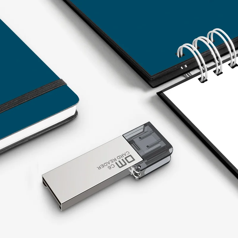DM USB C кард-ридер CR006 Micro SD/TF Тип C Мульти устройство чтения карт памяти для MacBook или смартфон с USB-C интерфейс