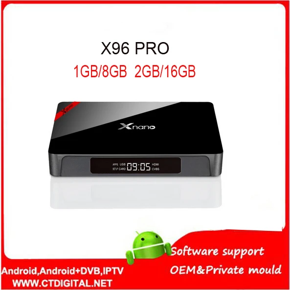 

Xnano X96 Pro Android TV Box Amlogic S905X Quad Core Set Top Box 2G+16G Android 6.0 OS Bluetooth 4.0 4K 3D Smart Media player