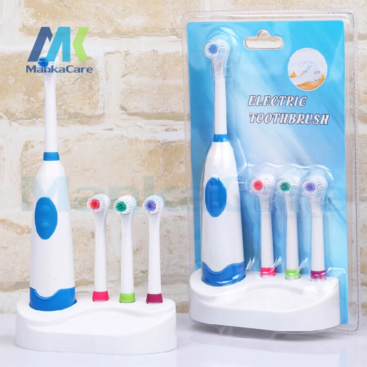 Низкая цена новый дизайн электрическая зубная щетка водонепроницаемый вращающаяся щетка + 3 насадки Бесплатная доставка Гигиена полости