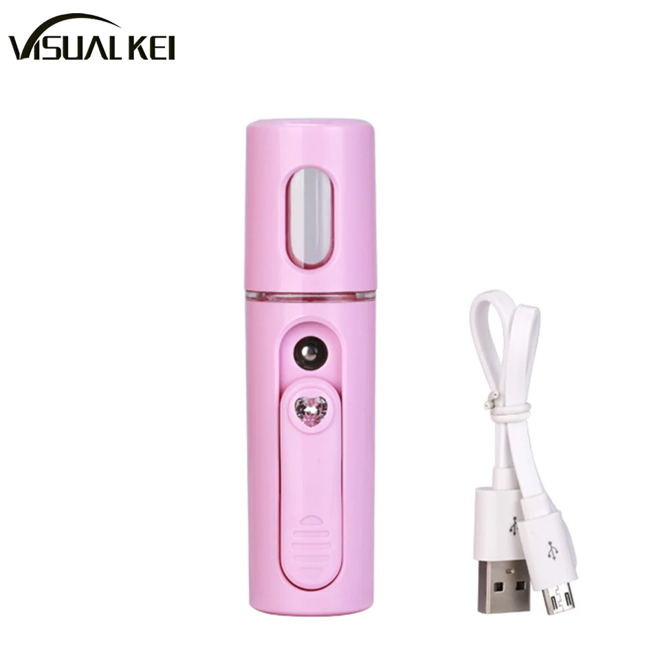 

Beauty Steaming Face Meter USB Charging Portable Nano Spray Facial Humidifier Cold Spray Hand-held Water Meter Care Tools
