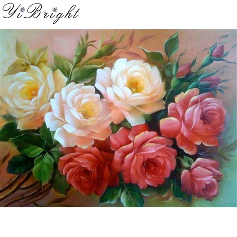 

Full Round Diamond Mosaic Roses,Full Square Diamond Embroidery Peony,Diamond Painting Cross Stitch Landscape,Handmade gift YI