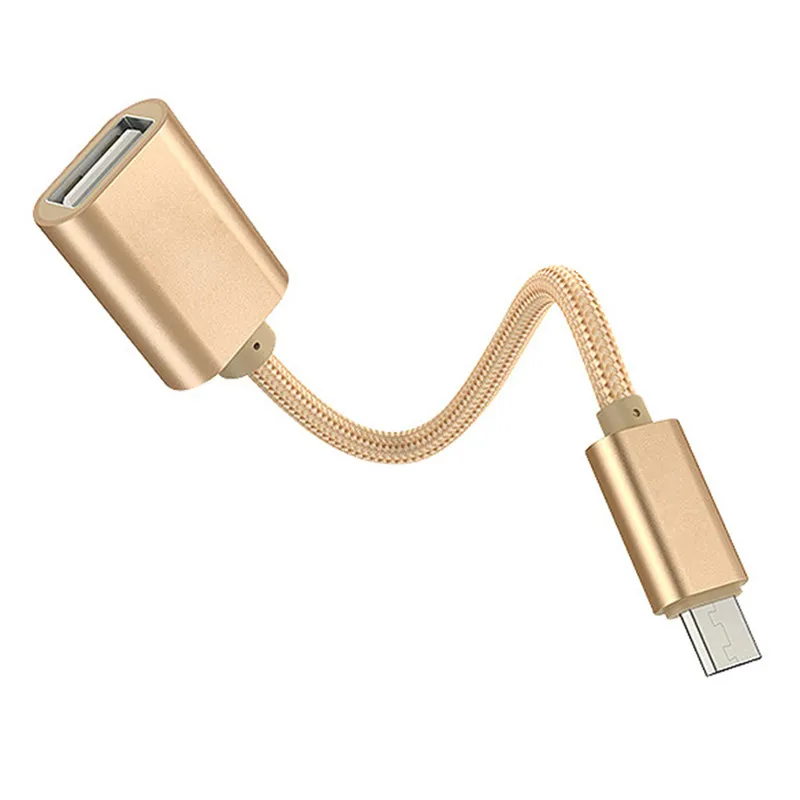 Micro USB OTG кабель адаптер для Xiaomi Redmi Note 5 Micro USB разъем для samsung S6 планшет Android USB 2,0 OTG адаптер - Цвет: Gold