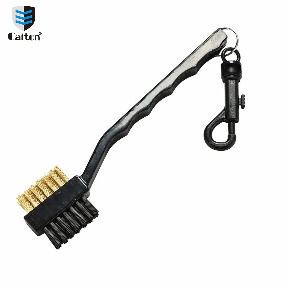 caiton Golf club cleaning brush with double sided (Brass & Nylon