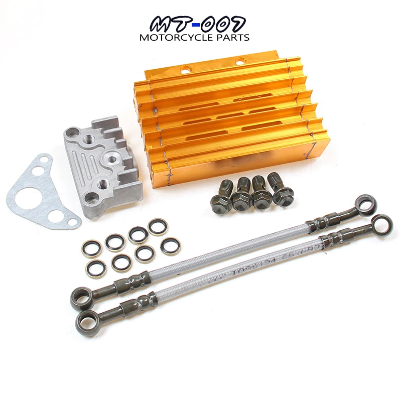 CNC Oil Cooler Kit Radiator Aluminium Adapter Engine Cylinder Cover Cooling For ATV Pit Dirt Bike motocross motocycle 50CC-125CC CNC Oil Cooler Kit Radiator Aluminium Adapter Engine Cylinder Cover Cooling For ATV Pit Dirt Bike motocross motocycle 50CC-125CC