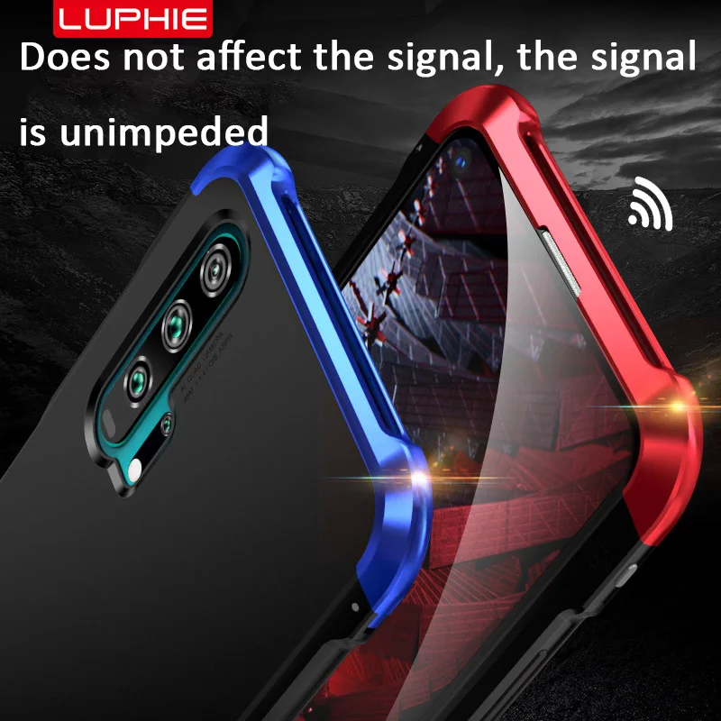 

luxury Shockproof Case For Huawei honor 20 Cases Cover Metal Aluminum Hybrid PC Back cover Bumber Honor 20 Pro Protection Case