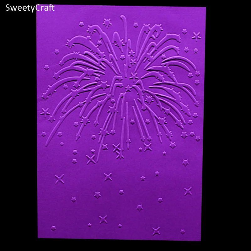 fireworks blue Plastic embossing folder