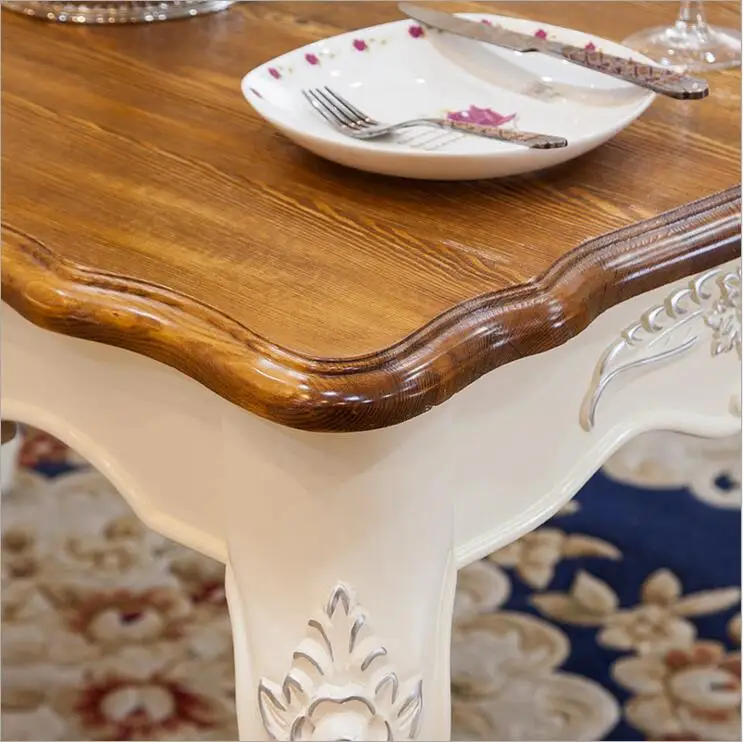 Antique Style Italian small table, 100% Solid Wood Italy Style Luxury Table Set o1117