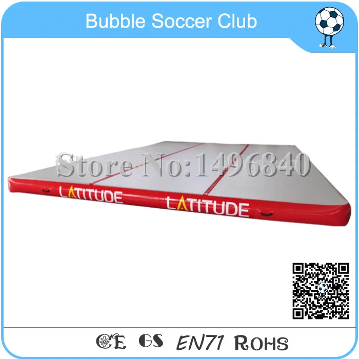 

Free Shipping Factory 9x6x0.3m Grey And Red High Quality DWF Material Inflatable Air Tumble Track Outdoor Tumble Track