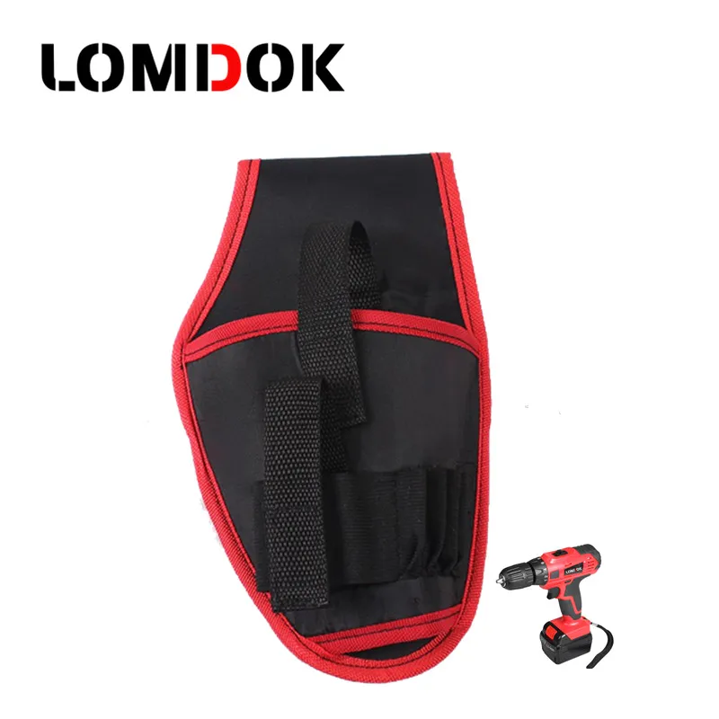 

LOMDOK 12V 16.8V 21V Power Tool Bag Portable Electric Drill Holster Tool Pouch For Cordless Screwdriver bag Electrician kits