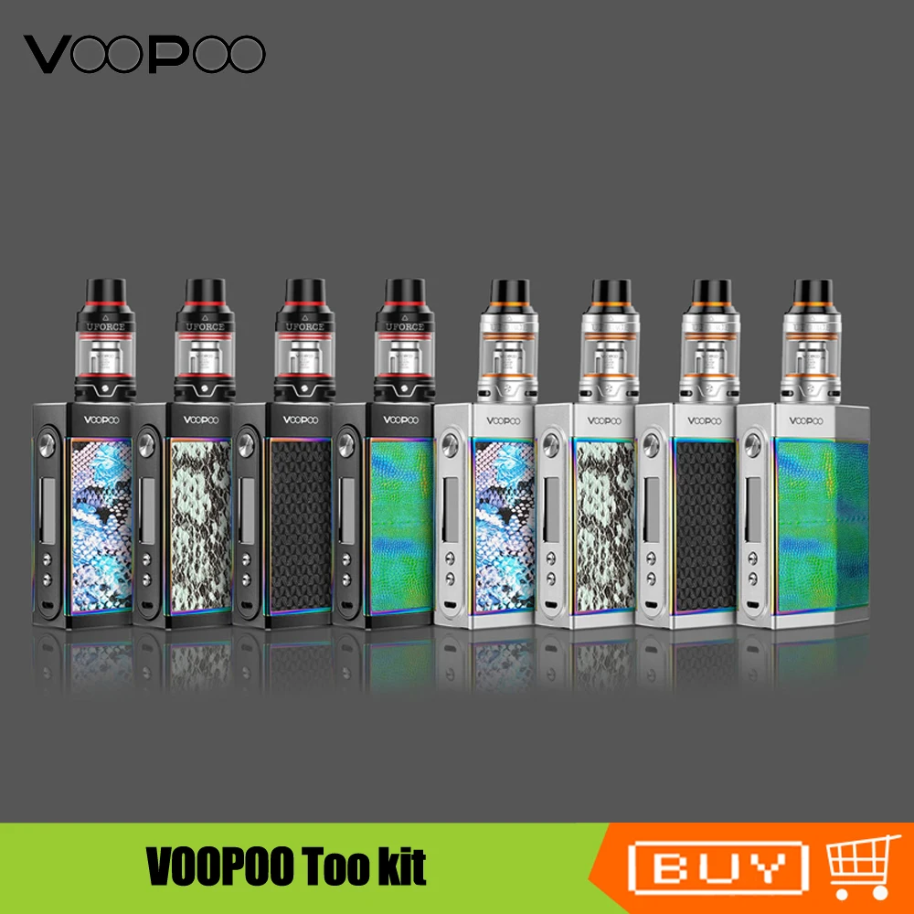 

Original VOOPOO Too kit TC 180W Voopoo Vape Mod With UFORCE tank Atomizer 18650 Battery Electronic Cigarette Kit Vaporizer
