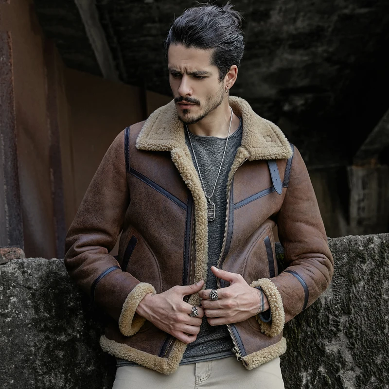 short sheepskin jacket