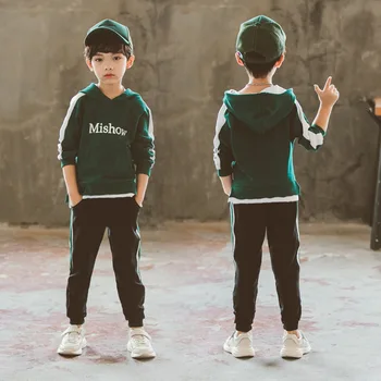 

Kids Clothes Boutique Outfits Tracksuit Children Clothing Boys Fall Autumn Toddler Child Hoodies + Pants 3 to 13 Years