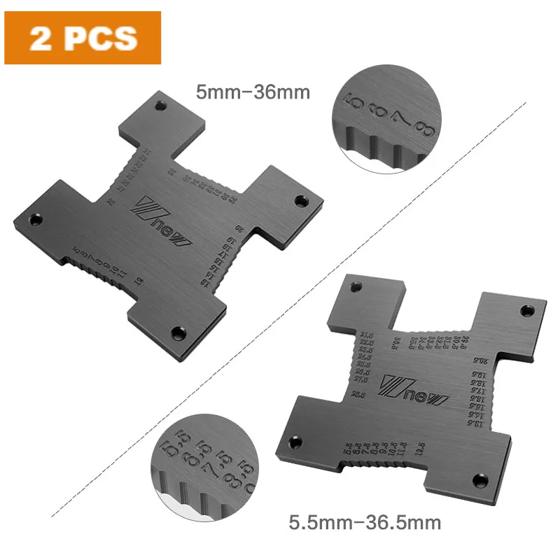 2Pcs/set Woodworking Router Table Height Gauge High Precision Measuring Ruler for Electric Circular