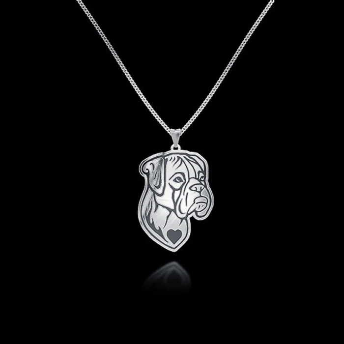 

Daisies Personalized Style Handmade Boxer Dog Face Puppy Pet Lovers Animal Unique Necklaces & Pendants Gift for Women and Girls