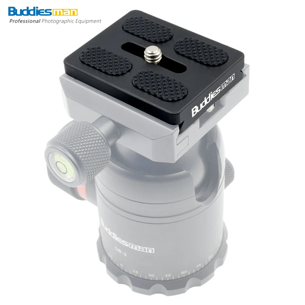 

50mm Universal Arca Swiss Quick Release Plate for Tripod Ball Head with Hand-Adjustable Stainless Steel Screw by Buddiesman