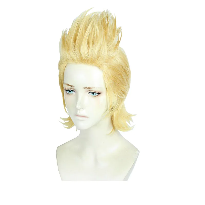 Coshome Boku no Hero Academia Lemillion Mirio Togata Cosplay Costume All Might My Hero Academia Men Jumpsuit Cloak Wig Set (3)