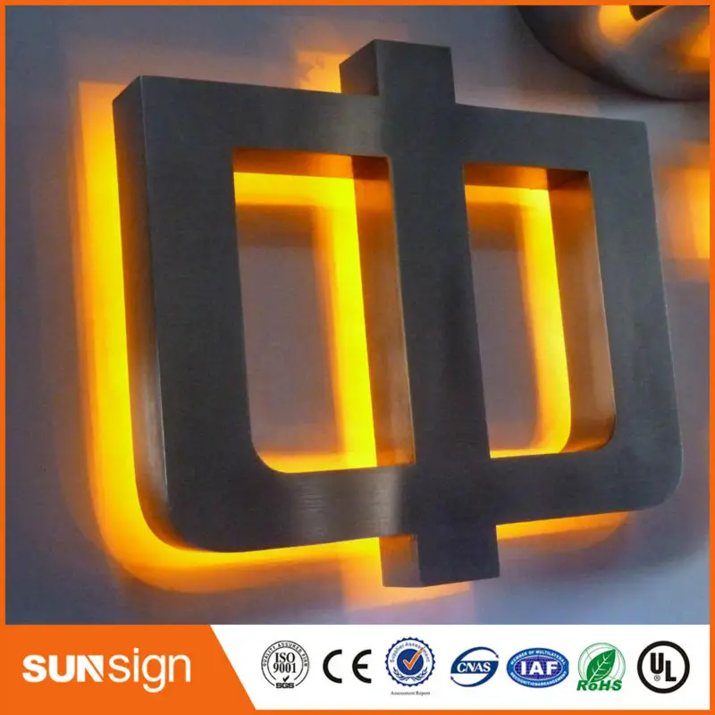 

stainless steel outdoor light number backlit LED sign letters