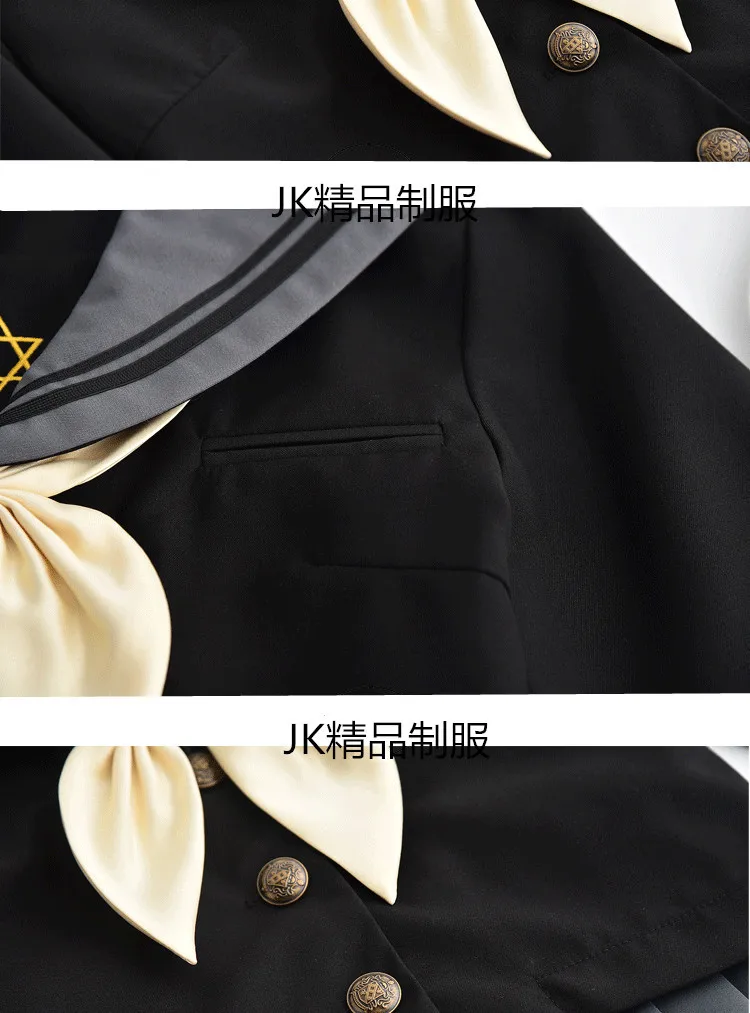 Новый Японии школьная Униформа s 2 шт. топ и юбка школьная одежда студенток плиссированная юбка школьный стиль школьная Униформа D-0184